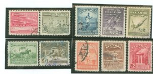 Ecuador #377-381/C65-C69 Used Single (Complete Set) (Sports)