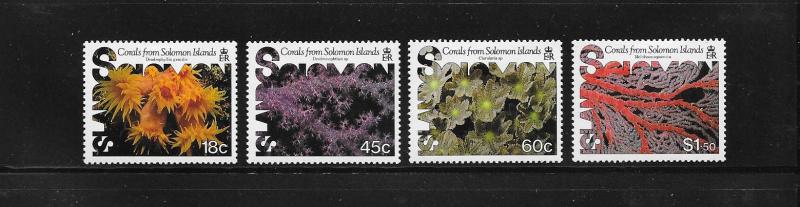 CORALS - SOLOMON ISLANDS #576-579  LH