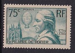 France  #308  MH 1936   Rozier  balloon