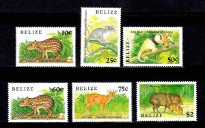 Belize  #910 - 913, MNH  Topical Animals of Belize Set  SCV $30.00