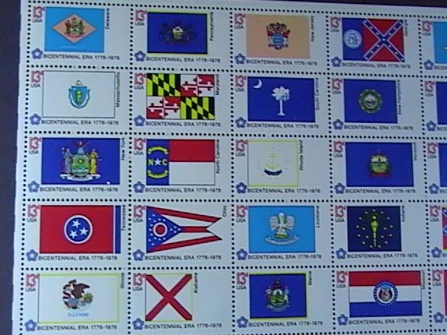 U.S.# 1633-1682(1682a)-MINT/NEVER HINGED-- PANE OF 50--BICENT.-STATE FLAGS--1976