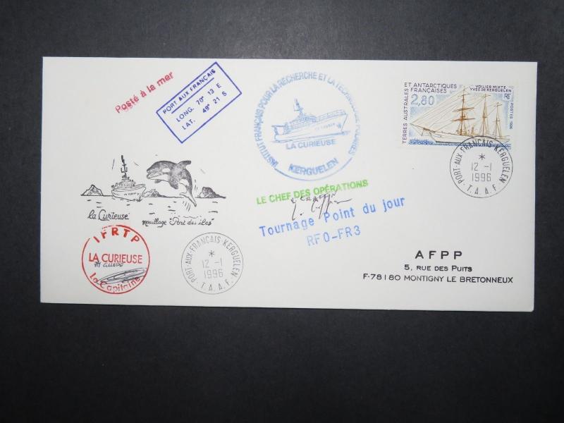 France TAAF 1996 Antarctic Cruise Ship KERGUELEN Cover / Cpt Signed - Z11131