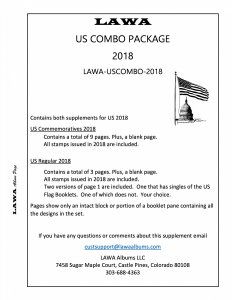 2018 US COMBINED SUPPLEMENT – LAWA Album Pages