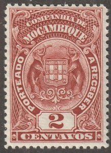 Mozambique Company, Scott#J33,  mint, hinged,  Postage due