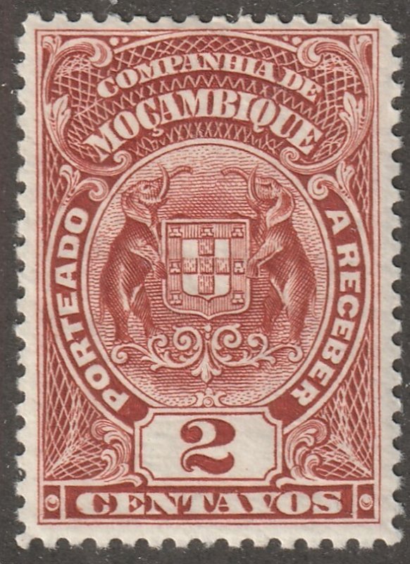 Mozambique Company, Scott#J33,  mint, hinged,  Postage due