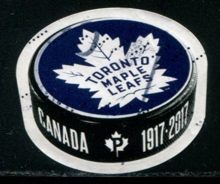 3043 Canada P Toronto Maple Leafs 100th Anniv on puck SA, used