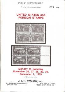 Stolow:    United States and Foreign Stamps, Stolow - Nov...