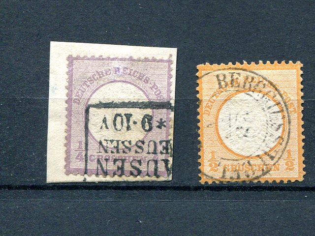 Germany #1 and #16  Used VF- Lakeshore Philatelics