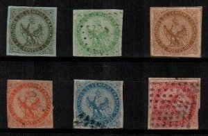 French Colonies Scott 1-6 Used - #4 has thin (Catalog Value $138.50) 