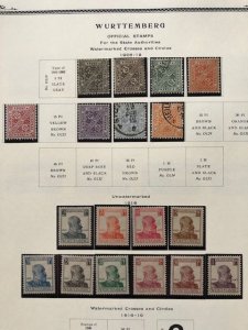 Wurttemberg 10 Scans - In Mounts