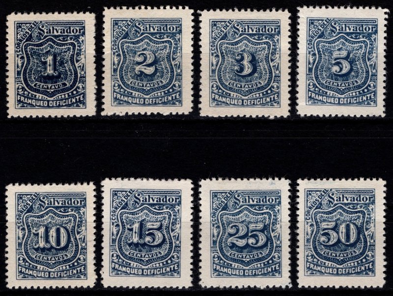 El Salvador 1897 Postage Due, Set [Unused]