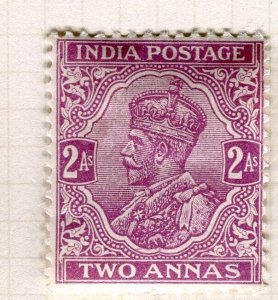 INDIA; 1911-22 early GV issue fine Mint hinged Shade of 2a. value