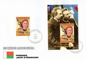 Malagasy Republic 1999 Sc#1415b.GERARD DEPARDIEU/COLUMBUS SHIP/SPACE Set+S/S FDC