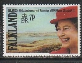 1992 Falkland Islands - Sc 549 - MNH VF - 1 single - QE II Accession