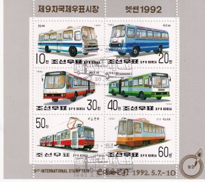 G014 Korea 1992 International Stamp Fair - Essen, Germany - Buses and Trams