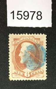 MOMEN: US STAMPS # 159 BLUE USED $19 LOT #15978