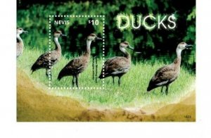 Nevis MNH S/S Ducks 2014