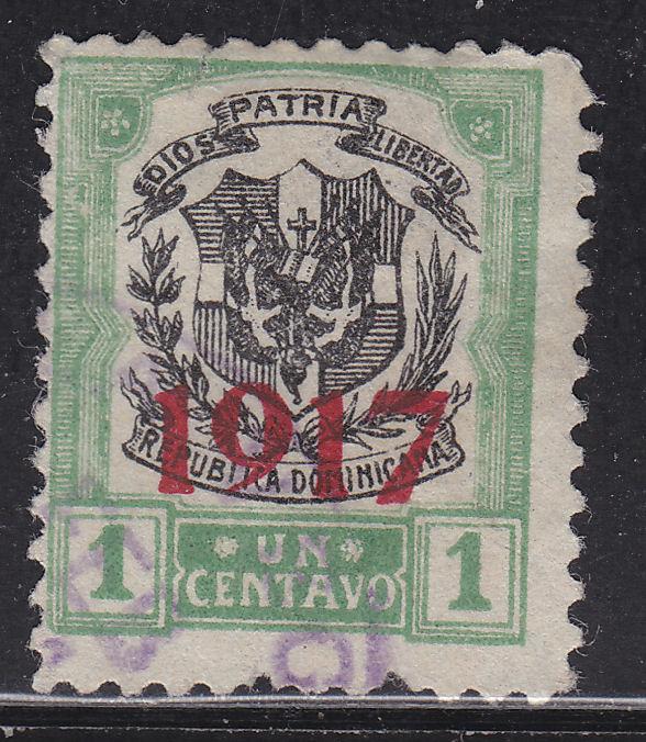 Dominican Republic 214 Coat of Arms O/P 1917