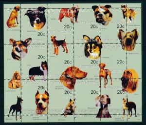 [62309] Kyrgyzstan 1999 Dogs Sheet MNH