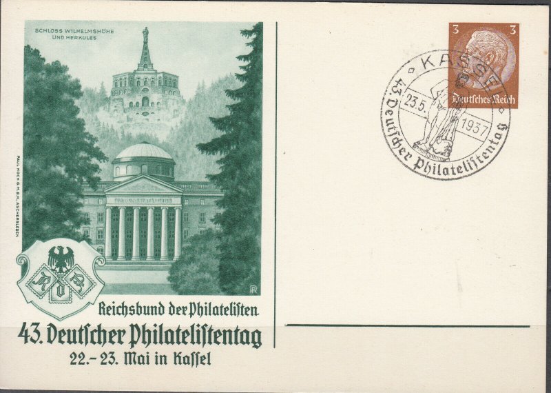 Germany - 23.5.1937 3pf Hindenburg PC special cancel (2179)