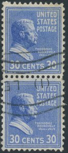 US 830 Presidential Issue; Used; Vertical pair -- See details and scans