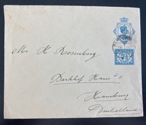 1926 Paramaribo Suriname Postal Stationery Uprated Cover To Hamburg Germany