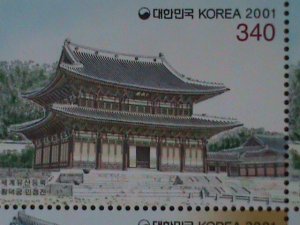 ​KOREA-SC#2068-SEONJEONGJEON & INJEONGJEON HALL CKANGDEOK PALACE -MNH SHEET