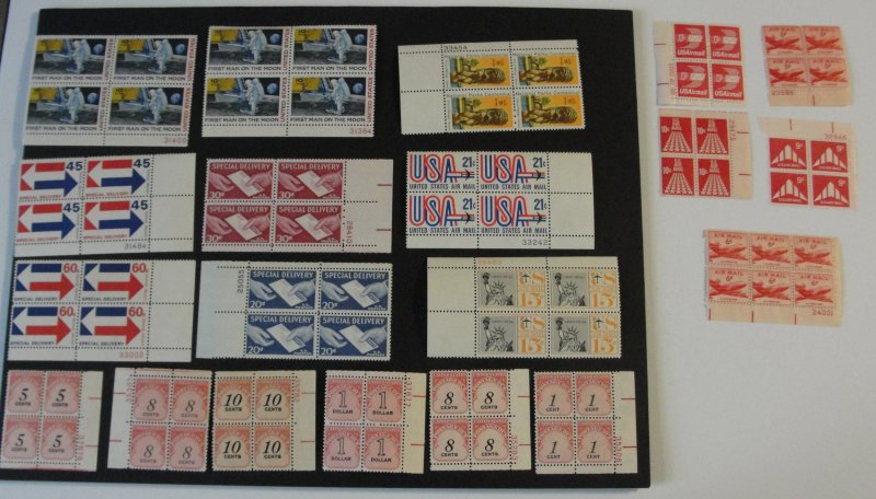 US Airmail & Special Delivery Plate Block Lot MNH - OG