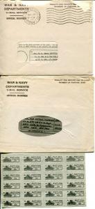 WWII USA Cover V-mail Postage Ration Book Stamps Army Military Collection