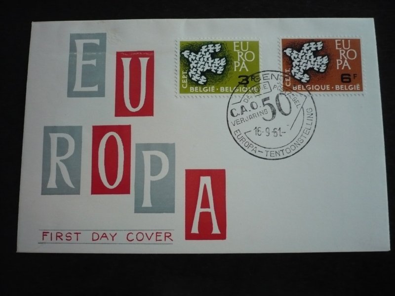 Europa 1961 - Belgium - Set - First Day Cancellation