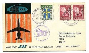 First SAS flight Stockholm-Rome on 7/17/59