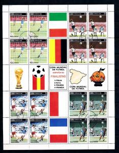 [46571] Antilles Caribbean 1982 World Cup Soccer Football Spain Used Sheet