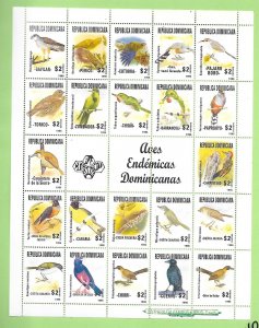 DOMINICAN REP. Sc 1240 NH MINISHEET OF 1996 - BIRDS 