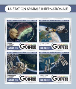 Guinea 2016 MNH International Space Station 4v M/S Scott Kelly Kornienko Stamps