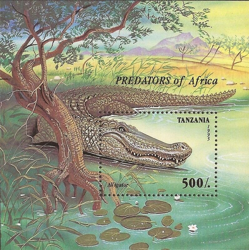Tanzania - 1995 Alligators Predators of Africa - Stamp S/S - Scott #1429