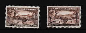 Sierra Leone 1938 5/- Mint LHM & Fine Used SG198 WS46084
