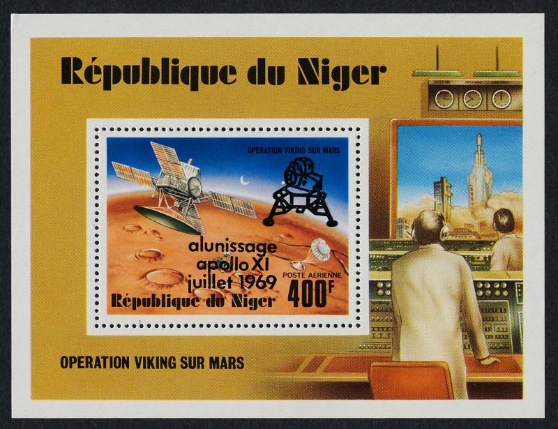 Niger C297 MNH Space, Viking Orbitor, Mars Landing, Apollo XI o/p