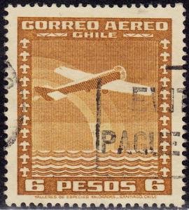 Chile - 1935 - Scott #C44 - used - Airplane