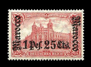 German Colonies, German Offices in Morocco #42 (Mi. 43) Cat€220, 1906-11 1p...