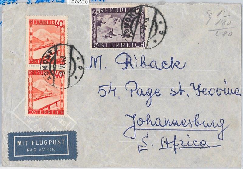 56256  -   AUSTRIA -  POSTAL HISTORY: COVER from ADMONT to SOUTH AFRICA 1947