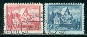 Czechoslovakia Scott # 206 - 207, used