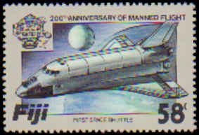 Fiji #489-494, Complete Set(6), 1983, Airplanes, Space, Never Hinged