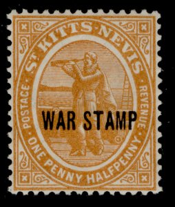 ST KITTS-NEVIS GV SG23, 1½d orange, M MINT.