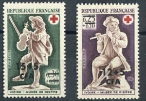 France- Reunion 1967//74 Surcharged on Red Cross (8v, 4 Cpt sets) MNH CV$14+