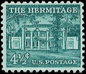 U.S. Scott # 1037  1959 4½c bl grn  The Hermitage  mint-nh- vf