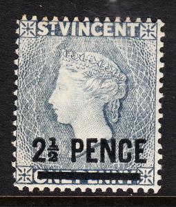 ST. VINCENT — SCOTT 56b (SG 55)— 1890 VICTORIA 2½P GREY BLUE — MH — SCV $24.00