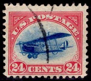 US Stamp #C3 24c Carmine Rose & Blue Jenny USED SCV $30