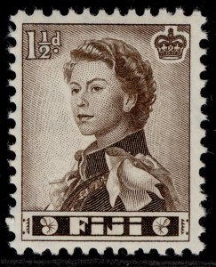 FIJI QEII SG282, 1½d sepia, NH MINT.