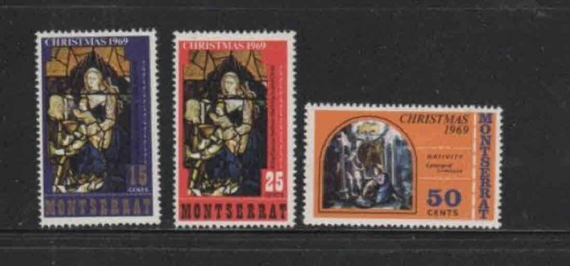 MONTSERRAT #224-226 1969 CHRISTMAS MINT VF LH O.G