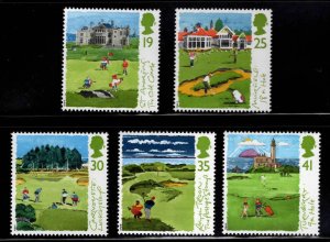 Great Britain Scott 1567-1571 Golf course  stamp  set  MNH** gum